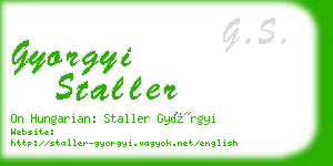 gyorgyi staller business card